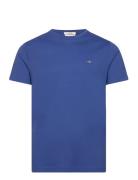 Slim Shield Ss T-Shirt Tops T-Kortærmet Skjorte Blue GANT