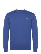 Classic Cotton C-Neck Tops Knitwear Round Necks Blue GANT