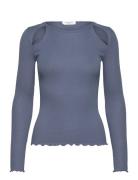 Organic T-Shirt Tops T-shirts & Tops Long-sleeved Blue Rosemunde