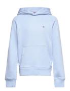 Shield Hoodie Tops Sweatshirts & Hoodies Hoodies Blue GANT