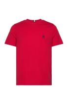 Monogram Imd Tee Tops T-Kortærmet Skjorte Red Tommy Hilfiger