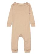 Melange Full Body Romper Langærmet Body Beige Copenhagen Colors