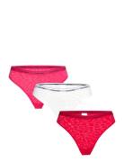 Brazilian 3 Pk Lingerie Panties Brazilian Panties Multi/patterned Calv...