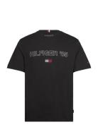 Hilfiger 85 Tee Tops T-Kortærmet Skjorte Black Tommy Hilfiger