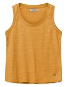 Mmcasa Foil Tank Top Tops T-shirts & Tops Sleeveless Orange MOS MOSH