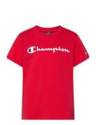 Crewneck T-Shirt Sport T-Kortærmet Skjorte Red Champion