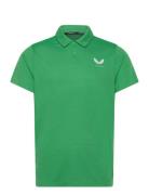 Engineered Knit Polo Tops Knitwear Short Sleeve Knitted Polos Green Ca...