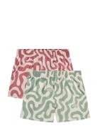 2-Pack - Swirls Boxers Underwear Boxer Shorts Red Pockies