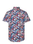 Cityhemden 1/2 Arm Tops Shirts Short-sleeved Blue Seidensticker