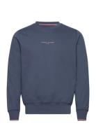 Tommy Logo Tipped Crewneck Tops Sweatshirts & Hoodies Sweatshirts Navy...