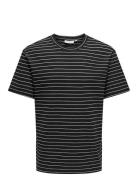 Onssebastian Reg Ss Tee Tops T-Kortærmet Skjorte Black ONLY & SONS