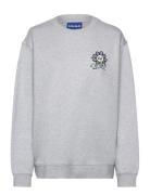 Over D Crew_B Tops Sweatshirts & Hoodies Sweatshirts Grey HUGO BLUE