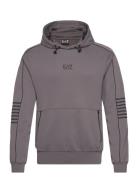 Sweatshirt Tops Sweatshirts & Hoodies Hoodies Grey EA7