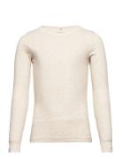 Nkfkab Ls Slim Top Noos Tops T-shirts Long-sleeved T-Skjorte Beige Nam...