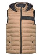 Puffer Jacket Sleeveless Foret Vest Beige BOSS