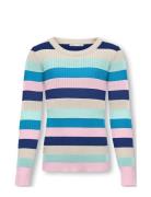 Kogkarol L/S O-Neck Knt Tops T-shirts Long-sleeved T-Skjorte Blue Kids...
