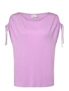 Kcnanja Jersey Top Tops T-shirts & Tops Sleeveless Pink Kaffe Curve