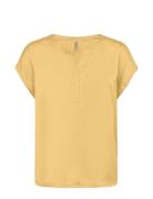 Sc-Thilde Tops Blouses Short-sleeved Yellow Soyaconcept