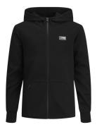 Jcoair Sweat Zip Hood Noos Jnr Tops Sweatshirts & Hoodies Hoodies Blac...