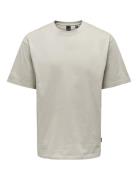 Onsfred Life Rlx Ss Tee Noos Tops T-Kortærmet Skjorte Beige ONLY & SON...