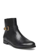 Brooke Burnished Leather Bootie Shoes Boots Ankle Boots Ankle Boots Fl...