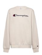 Crewneck Sweatshirt Tops Sweatshirts & Hoodies Sweatshirts Beige Champ...