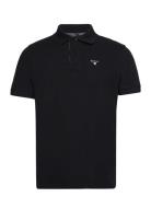 Barbour Trtn Piqu Polo Tops Polos Short-sleeved Black Barbour