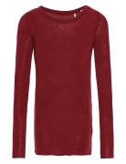 Rihanna Wool Tops T-shirts Long-sleeved T-Skjorte Red Molo