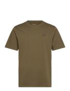 Loke Badge T-Shirt - Regenerative O Tops T-Kortærmet Skjorte Khaki Gre...