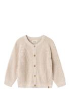 Nmnemlen Lin Ls Knit Card Lil Noos Tops Knitwear Cardigans Cream Lil'A...