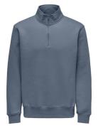 Onsconnor Reg 1/4 Zip Sweat Tops Sweatshirts & Hoodies Sweatshirts Gre...