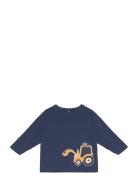 Nmmloder Nreg Ls Top Box Tops T-shirts Long-sleeved T-Skjorte Navy Nam...