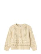 Nmflale Ls Knit Lil Tops Knitwear Pullovers Beige Lil'Atelier