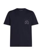 Hilfiger Arch Pocket Tee Tops T-Kortærmet Skjorte Navy Tommy Hilfiger