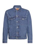 Basic Denim Jacket Jakke Denimjakke Blue Mango