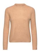 High Collar Sweater Tops Knitwear Jumpers Beige Mango