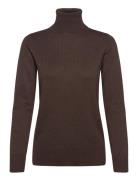 J2046, Milasz Rollneck Pullover Tops Knitwear Turtleneck Brown Saint T...