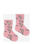 Baby Beneath The Moon All Over Long Socks Sokker Strømper Pink Bobo Ch...