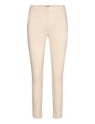 Sc-Lilly Bottoms Trousers Slim Fit Trousers Cream Soyaconcept