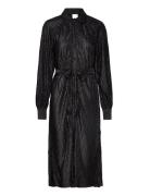 Yasomira Ls Midi Dress S. Noos Knælang Kjole Black YAS