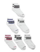 Converse Basic Wordamark Quarter Socks 6-Pack Sokker Strømper White Co...