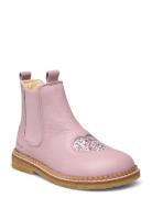 Booties - Flat - With Elastic Boots Støvler Pink ANGULUS