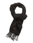 Barbour Plain Lambswool Scarf Accessories Scarves Winter Scarves Black...