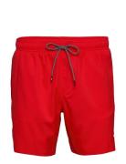 Puma Swim Men Medium Length Swim Sh Sport Shorts Red Puma Swim