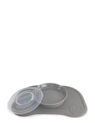 Click-Mat Mini + Plate Home Meal Time Plates & Bowls Plates Grey Twist...