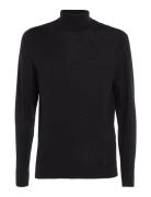 Superior Wool Turtle Neck Tops Knitwear Turtlenecks Black Calvin Klein