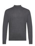 Slhtown Merino Coolmax Knit Mock B Noos Tops Knitwear Turtlenecks Grey...