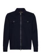 Brayden Zip Shirt Jacket Designers Overshirts Navy Morris