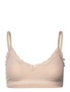 Rwbarbados Bra Top Lingerie Bras & Tops Soft Bras Non Wired Bras Beige...