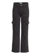 Flared Cargo Trousers Bottoms Black Mango